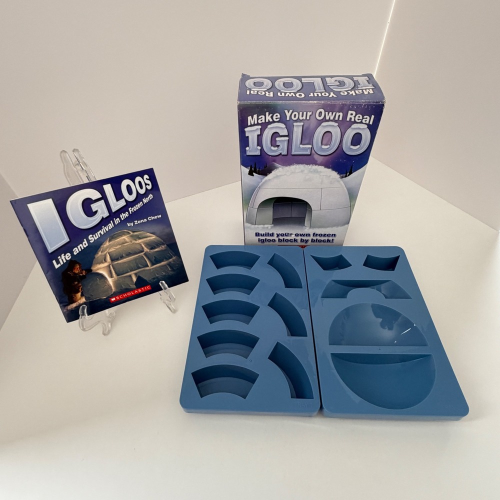 Scholastic Make Your Own Real Igloo Kit Ice Block Mold Book STEM Learning Toy